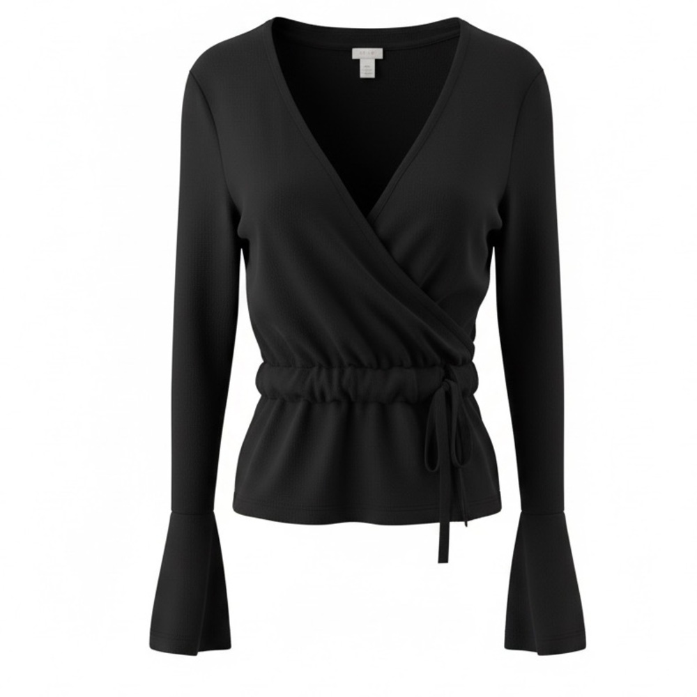 J. Crew Black Tie-Front Cardigan